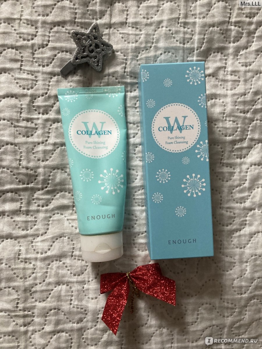 Пенка для умывания Enough W Collagen Pure Shining Foam Cleansing