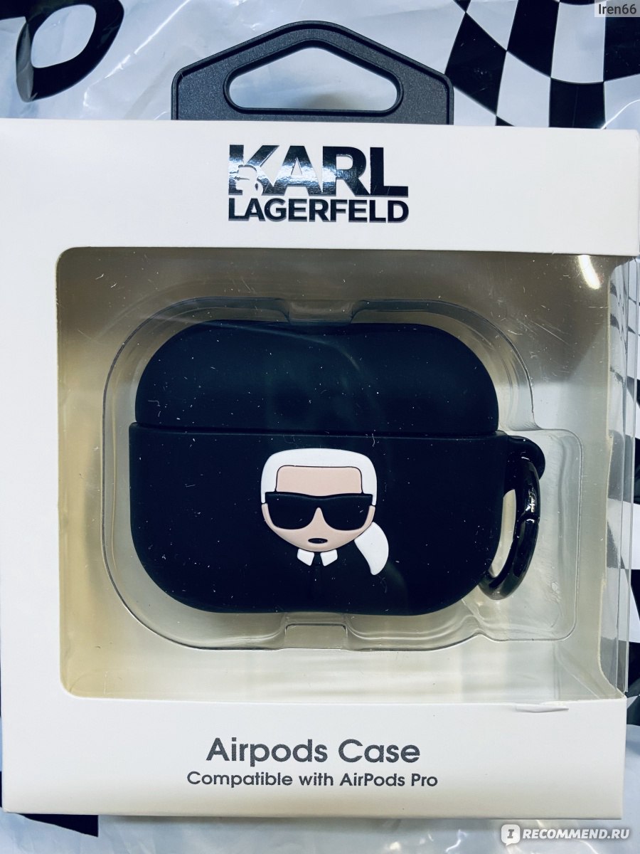 Чехол для наушников KARL LAGERFELD Silicone case with ring - «Хороший чехол,  но вся пыль прилипает и со временем верхушка не держится.» | отзывы