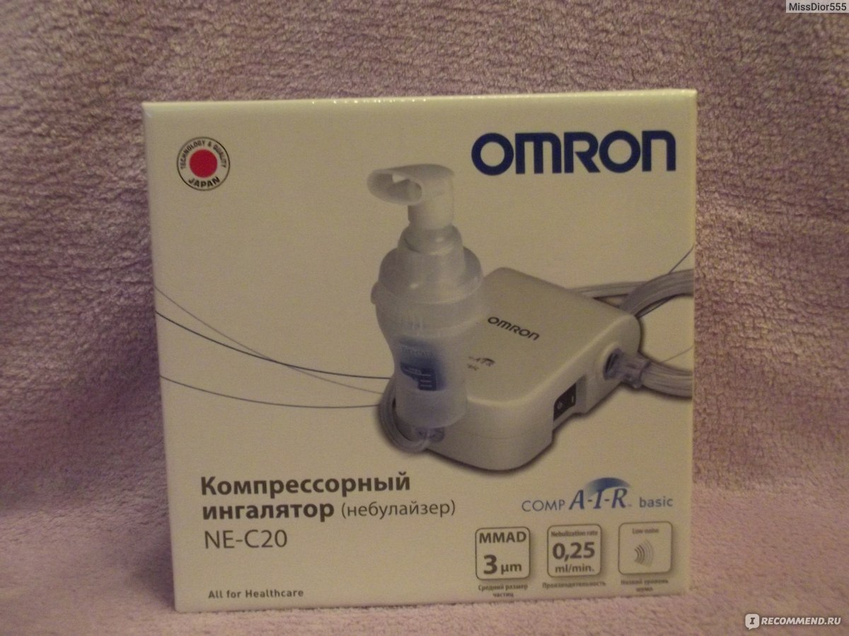 Компрессорный небулайзер (ингалятор) Omron NE-C20 - «Спасение от простудных  заболеваний, маленький,удобный и эффективный домашний помощник!» | отзывы