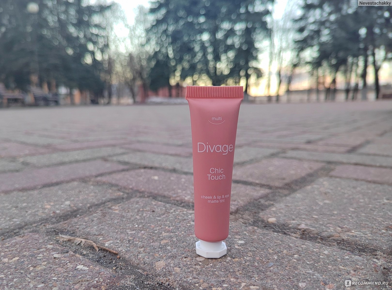 Divage chic touch matte tint. Тинт Диваж Чик тач. Диваж тинт Шик тач. Divage тинт румяна свотчи.