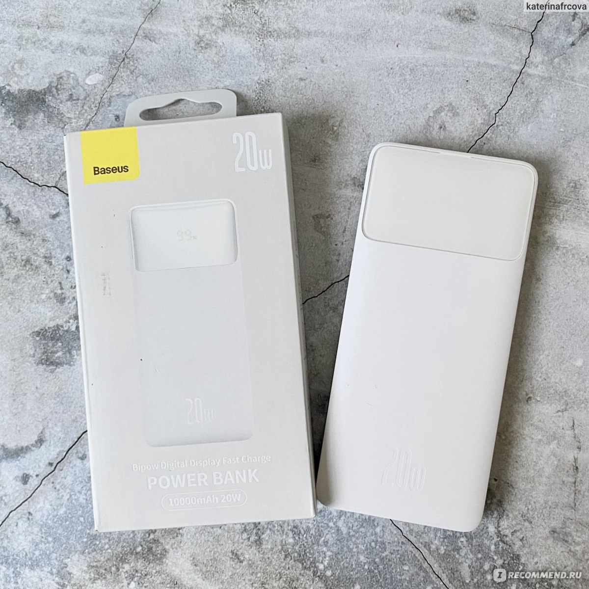 Внешний аккумулятор Baseus Power Bank 10000 mAh 20W - «• Baseus Power Bank  10000 mAh 20W - стильный и качественный девайс для использования в поездках  и дома • Жаль, недочеты присутствуют • » | отзывы