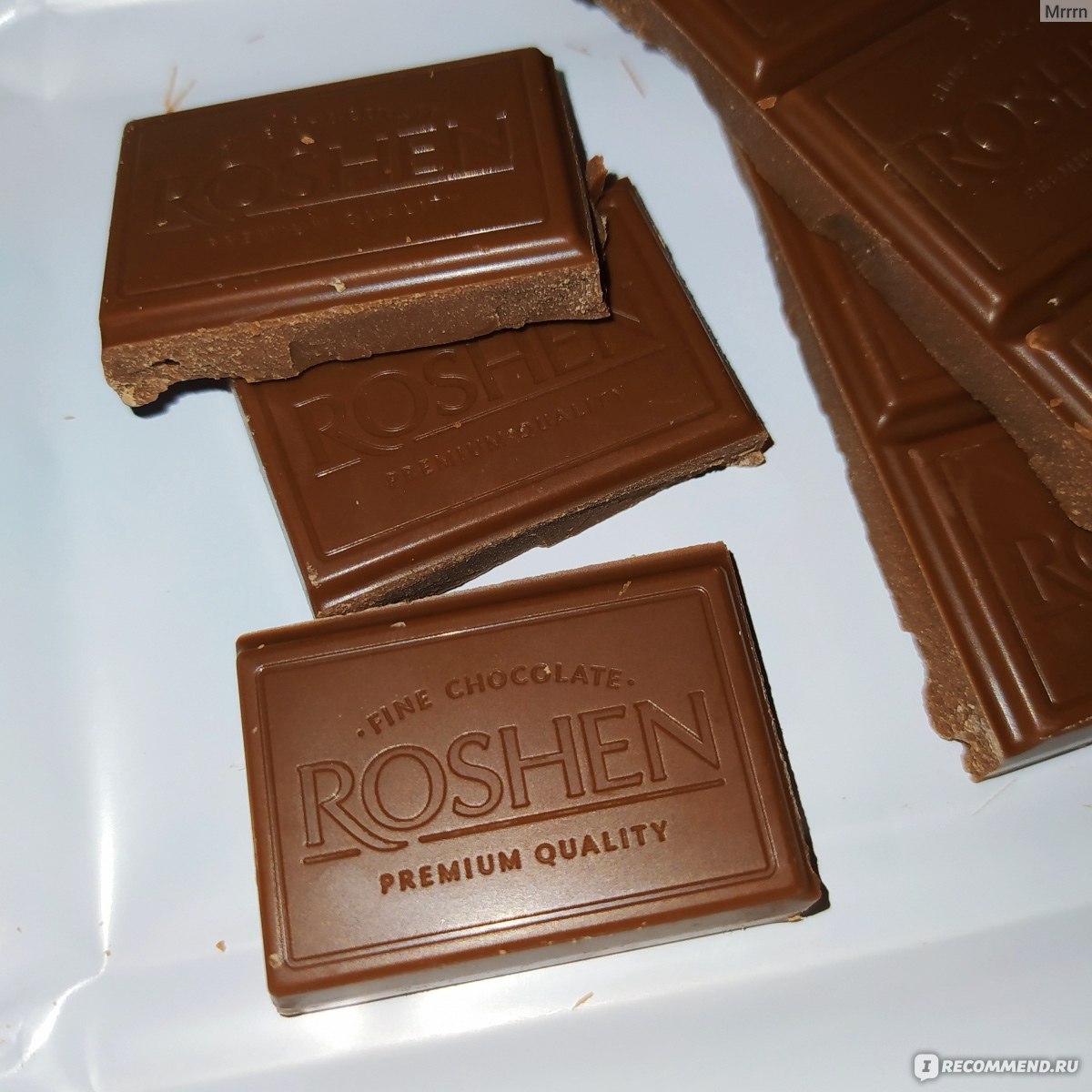 Roshen шоколад молочный пористый 80 г