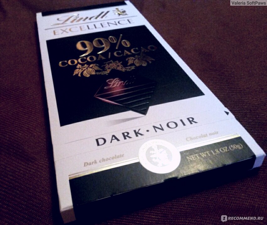 Lindt Excellence 99% Cacao Dark Noir