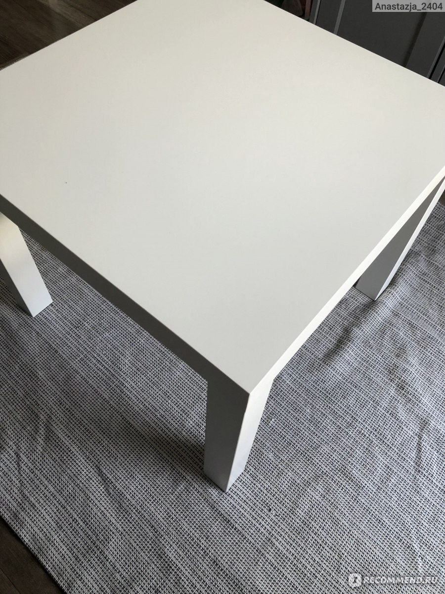 Lack лакк придиванный столик глянцевый белый 55x55 см
