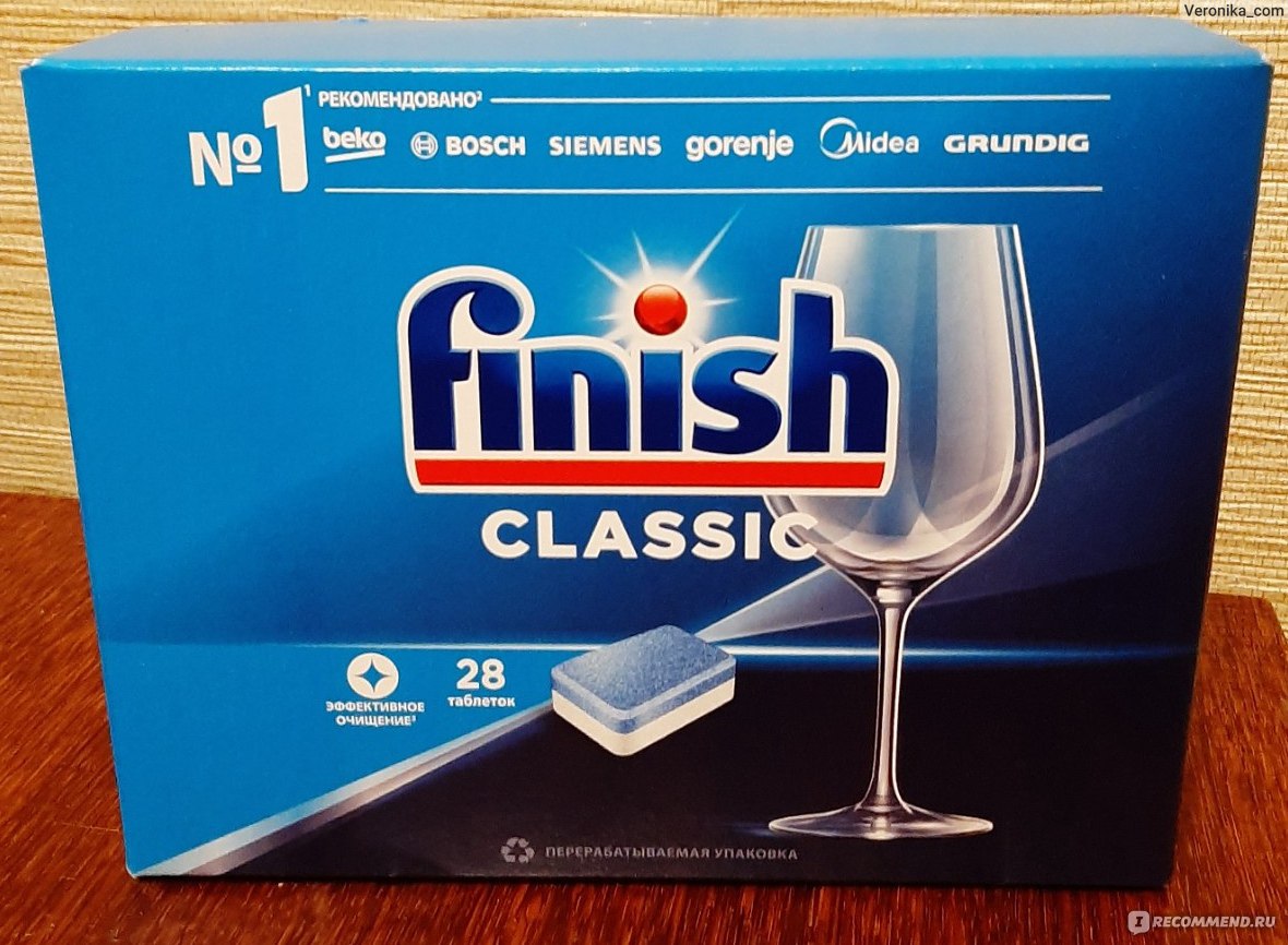 Таблетки для мытья посуды в посудомоечной машине Finish Classic (таблетки)  - «Это не только пустая трата денег, но и стресс для моей посуды.» | отзывы