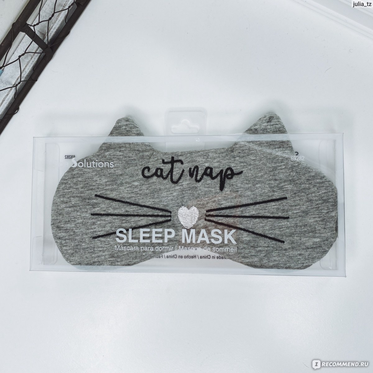 Маска для сна CALA Grey Cat Nap Sleep Mask - «Маленькая помощница для  крепкого сна - приятный мягкий материал и забавный дизайн» | отзывы