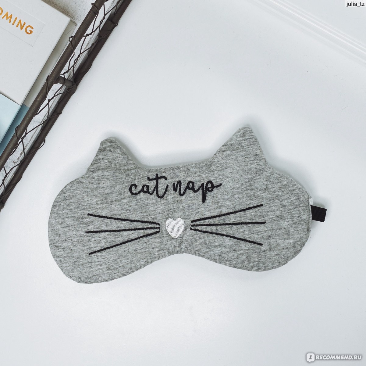 Маска для сна CALA Grey Cat Nap Sleep Mask - «Маленькая помощница для  крепкого сна - приятный мягкий материал и забавный дизайн» | отзывы