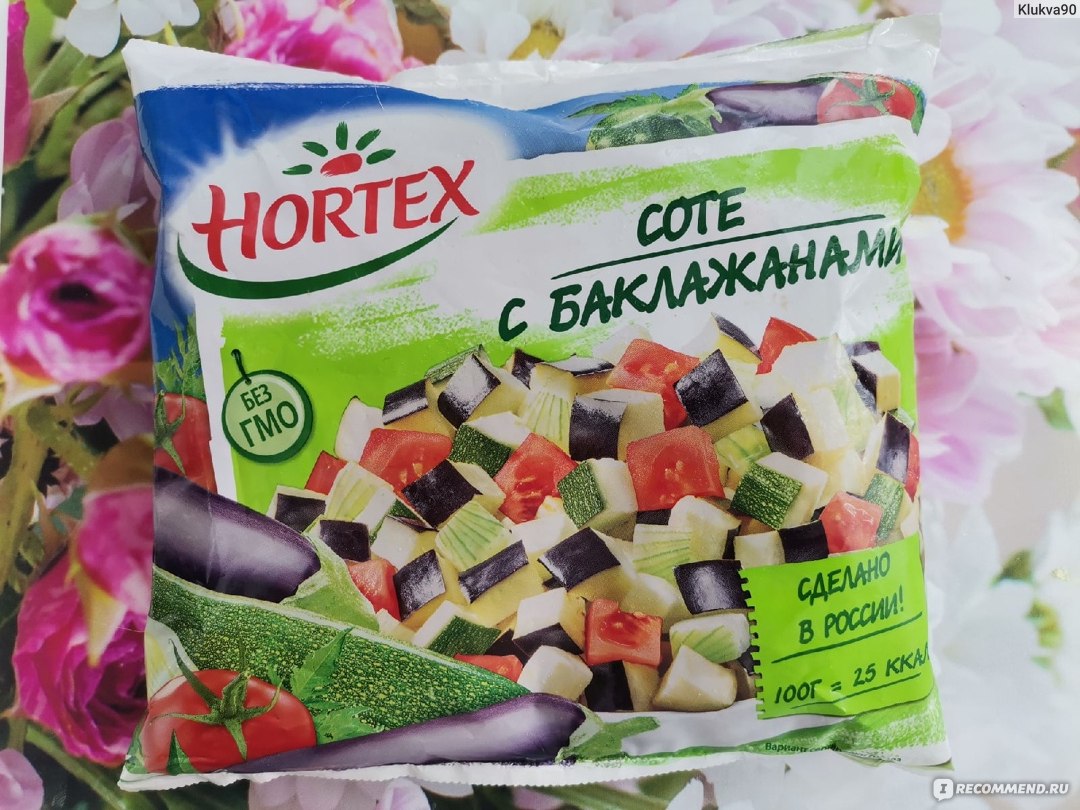 Овощи замороженные Hortex Соте из баклажанов - «На мой вкус слишком много  баклажанов.... но сама смесь мне понравилась » | отзывы