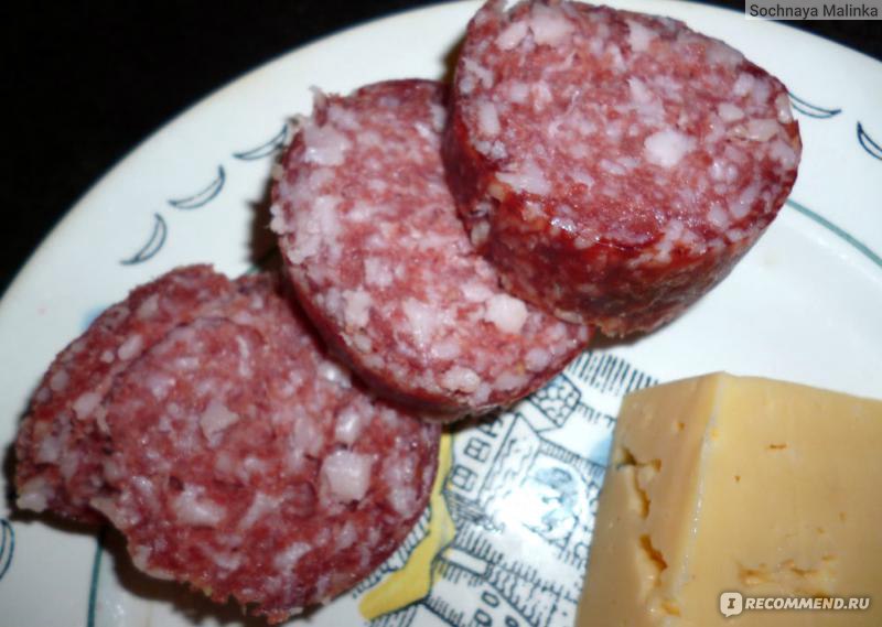 Колбаса сырокопченая Ямское подворье "Приморская" - «Поменьше бы жира ...