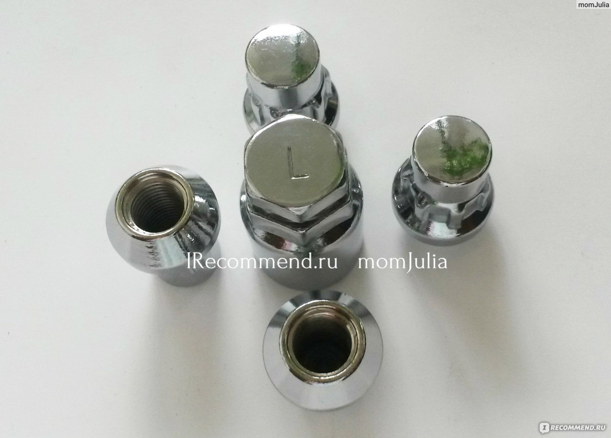 Крепеж дисков гайки секретные Aliexpress Секретки 4Pcs/Set M12x1.5 Wheel  Lock Nuts Anti theft Security Key Nut Enhanced Groove Style Car Alloy Nuts  Silver Chrome Plated + 1 Key - «Качественные стальные секретки