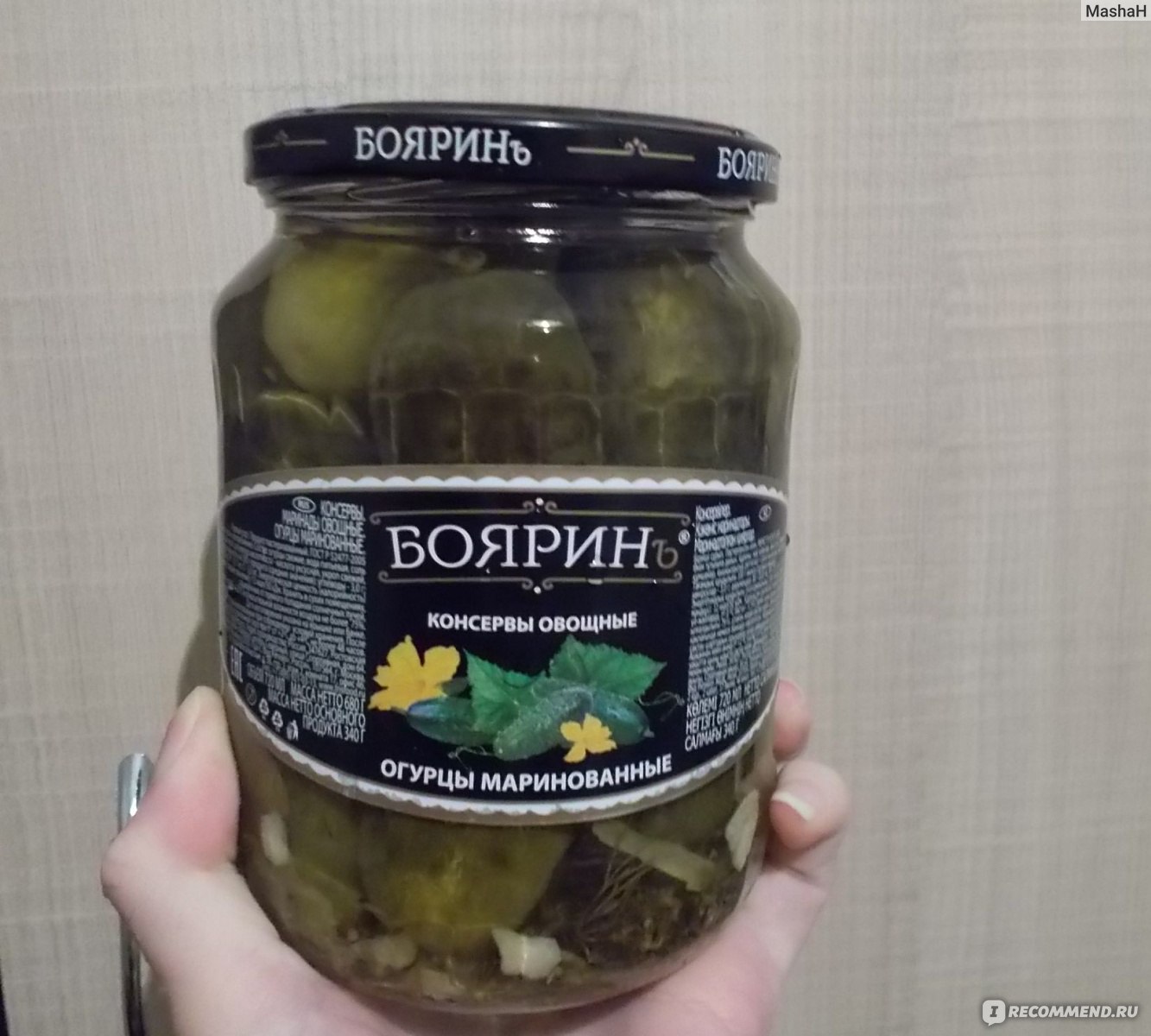 Огурцы маринованные Бояринъ хрустящие - «Хрустящие, вкусные» | отзывы