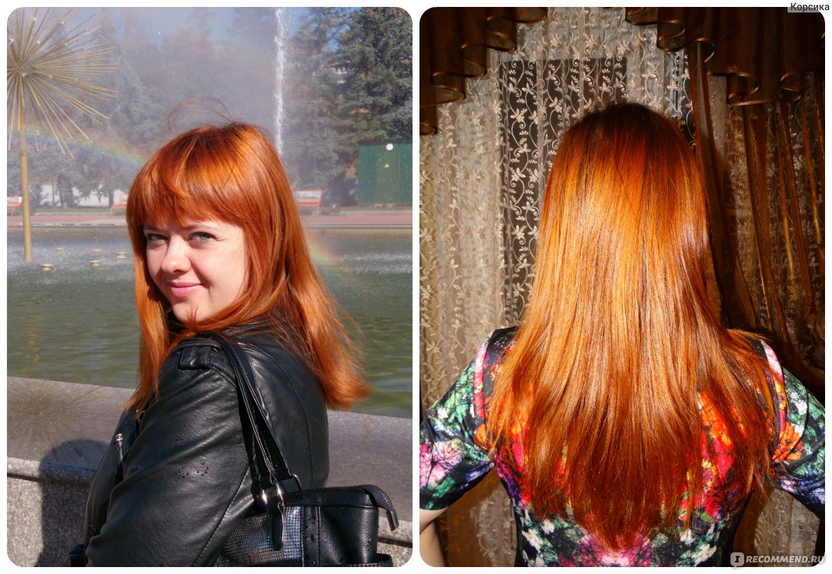 Хна для волос оттенки фото до и после