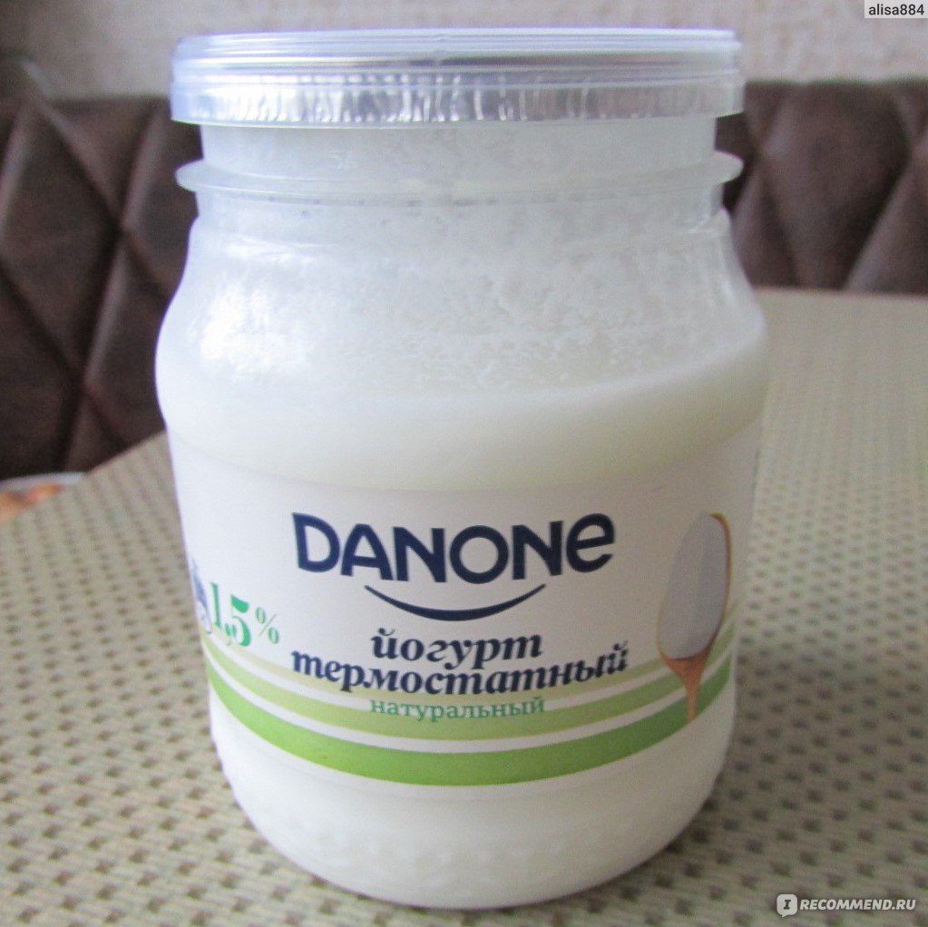 Йогурт Danone Термостатный густой 1,5% - «Натуральный кисломолочный  продукт, который в моем рационе на регулярной основе. Позволяет  контролировать аппетит и способствует похудению» | отзывы