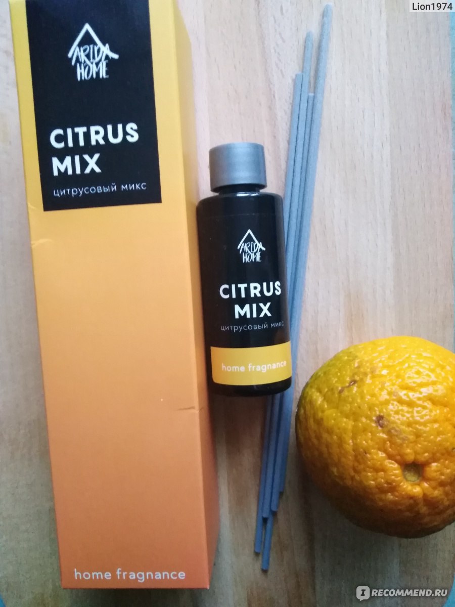 Аромат для дома ARIDA HOME Citrus mix Цитрусовый микс - «Приятный запах  цитрусовых от ARIDA HOME на пару месяцев обеспечен. » | отзывы