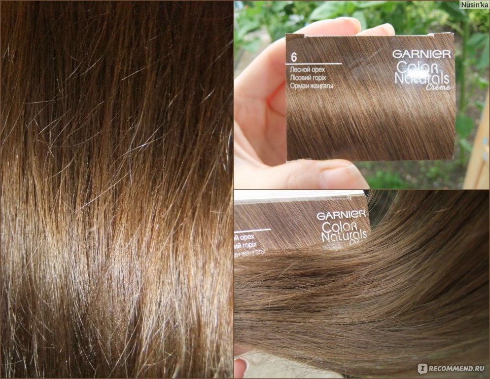 Краска для волос ореховый цвет фото на волосах