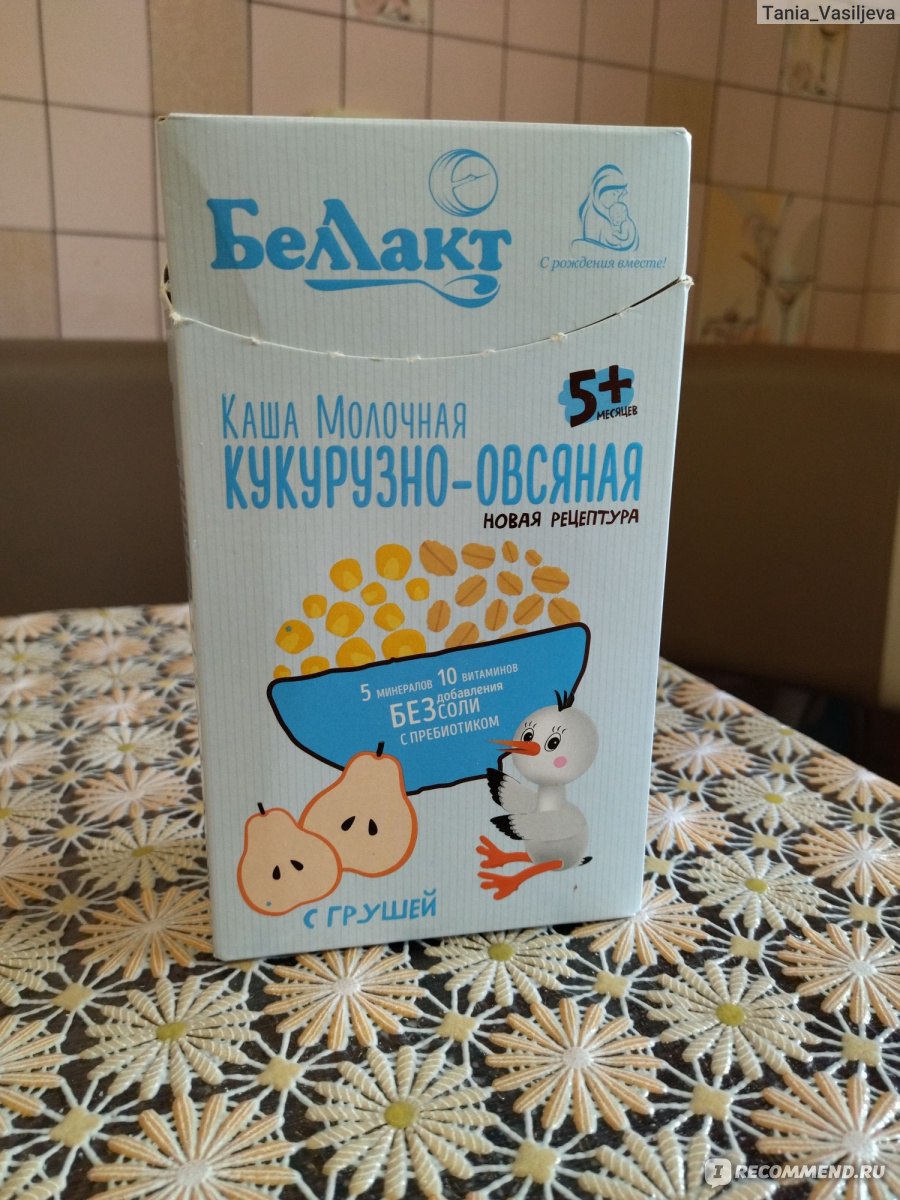 Каша молочная Беллакт Кукурузно-овсяная с грушей - «Вкусная кашка» | отзывы