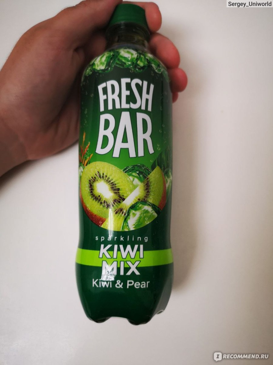 Безалкогольный газированный напиток Fresh bar Kiwi mix - «💚 Киви в  бутылке: очередная газировка от 