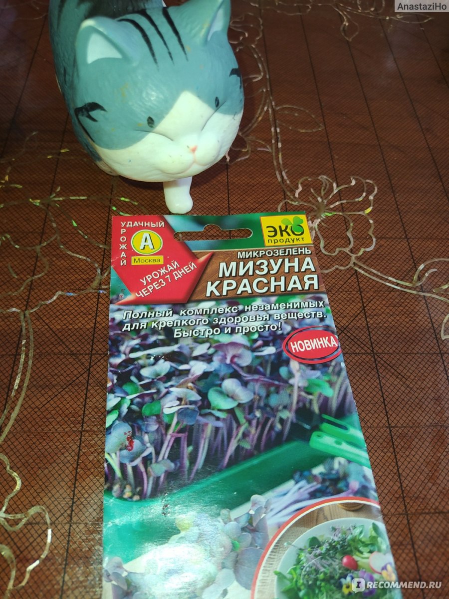 Микрозелень Мизуна красная Аэлита - «Вырастить микрозелень очень просто.  Витаминчики зимой. » | отзывы