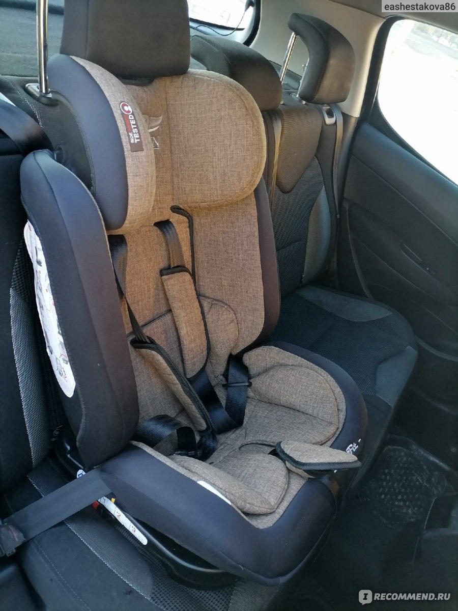 Детское автокресло Martin Noir с isofix 0/1/2/3 0-36 кг, 0-12 лет  поворотное, ProFit, Camel Brown, Тип LSA05 - «Очень удобное и на вид  безопасное!» | отзывы