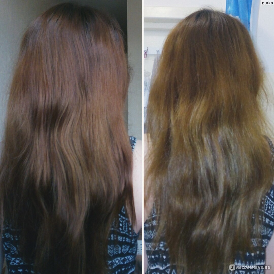 Тоник для темно русых волос до и после