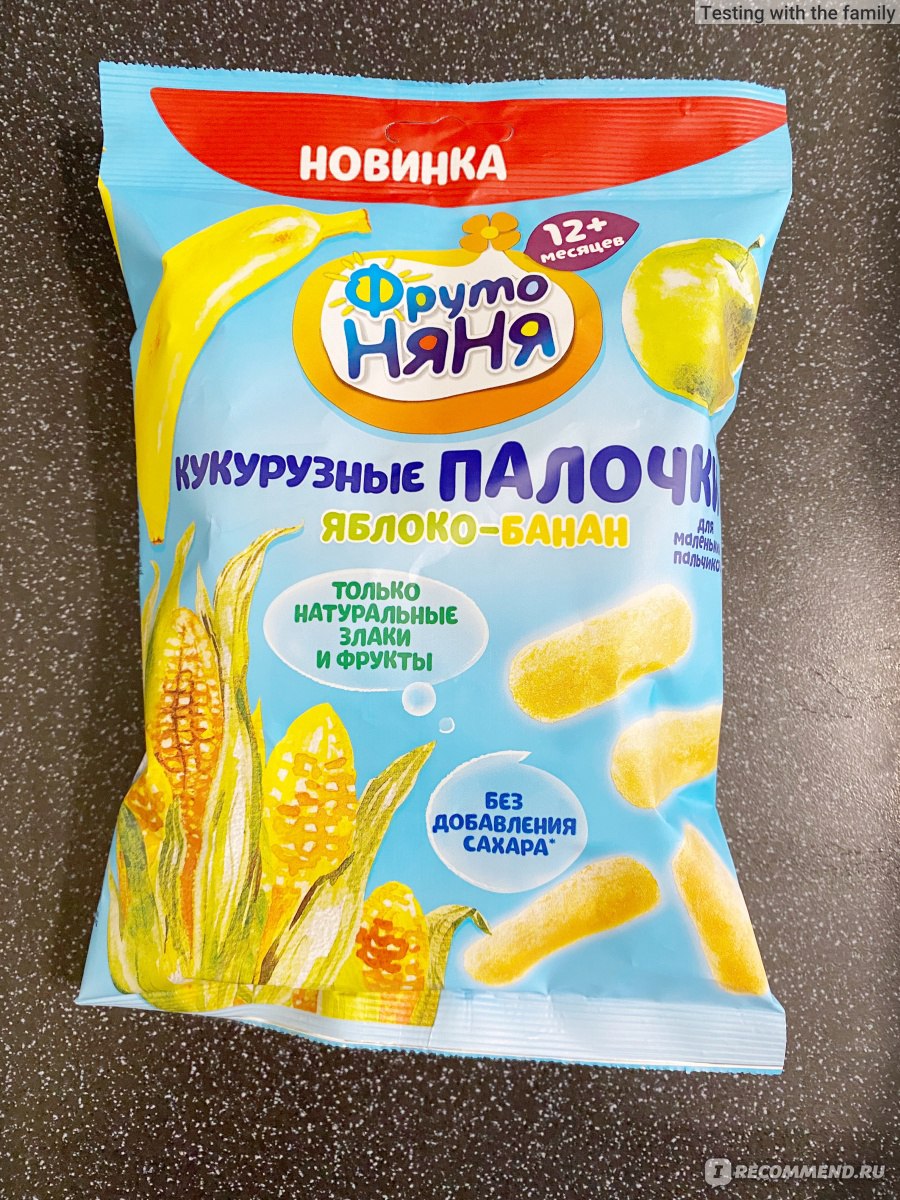 Кукурузные палочки Фруто Няня Яблоко Банан - «Вкусно и с хорошим ...