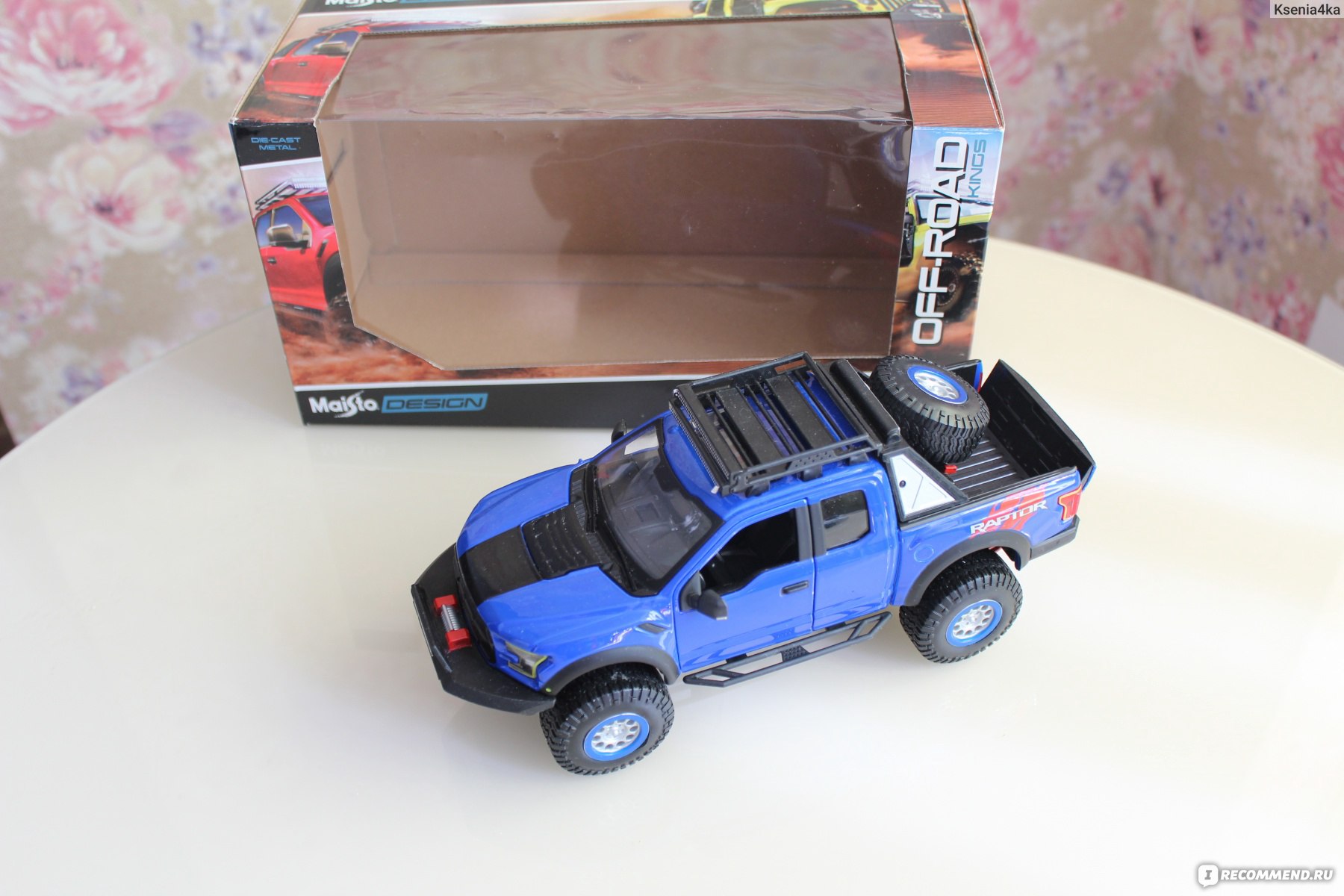 Детские игрушки MAISTO Машинка 1:24 Ford F-150 Raptor Голубая 32521 - « Большой пикап, что нравится моему малышу.» | отзывы