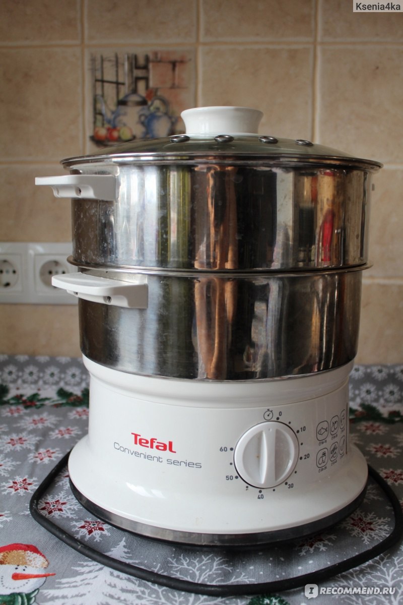 Пароварка Tefal VC145130 - «Незаменимый помощник для каждой семьи! Вкусная  и полезная диетическая еда. Самый простейший рецепт, которым пользуюсь  когда лень готовить. Все-равно в итоге получается прекрасный ужин для всей  семьи и