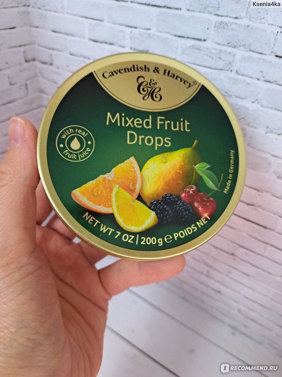 Леденцы Cavendish & Harvey Mixed Fruit Drops - «Ну какие же они вкусные!  Будто фрукты в капельках леденцов. Про мое маленькое и довольно приятное  открытие)» | отзывы