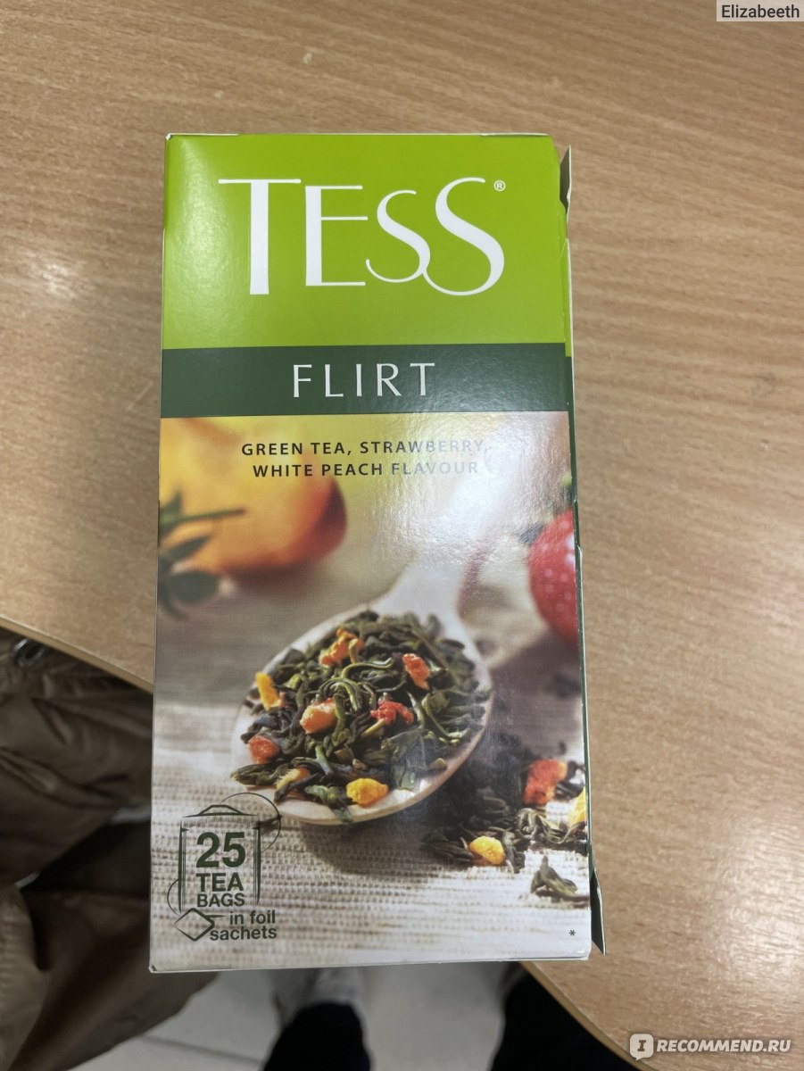 Зеленый чай с добавками Tess Flirt со вкусом клубники и ароматом белого  персика - «Не очень подошло мне» | отзывы