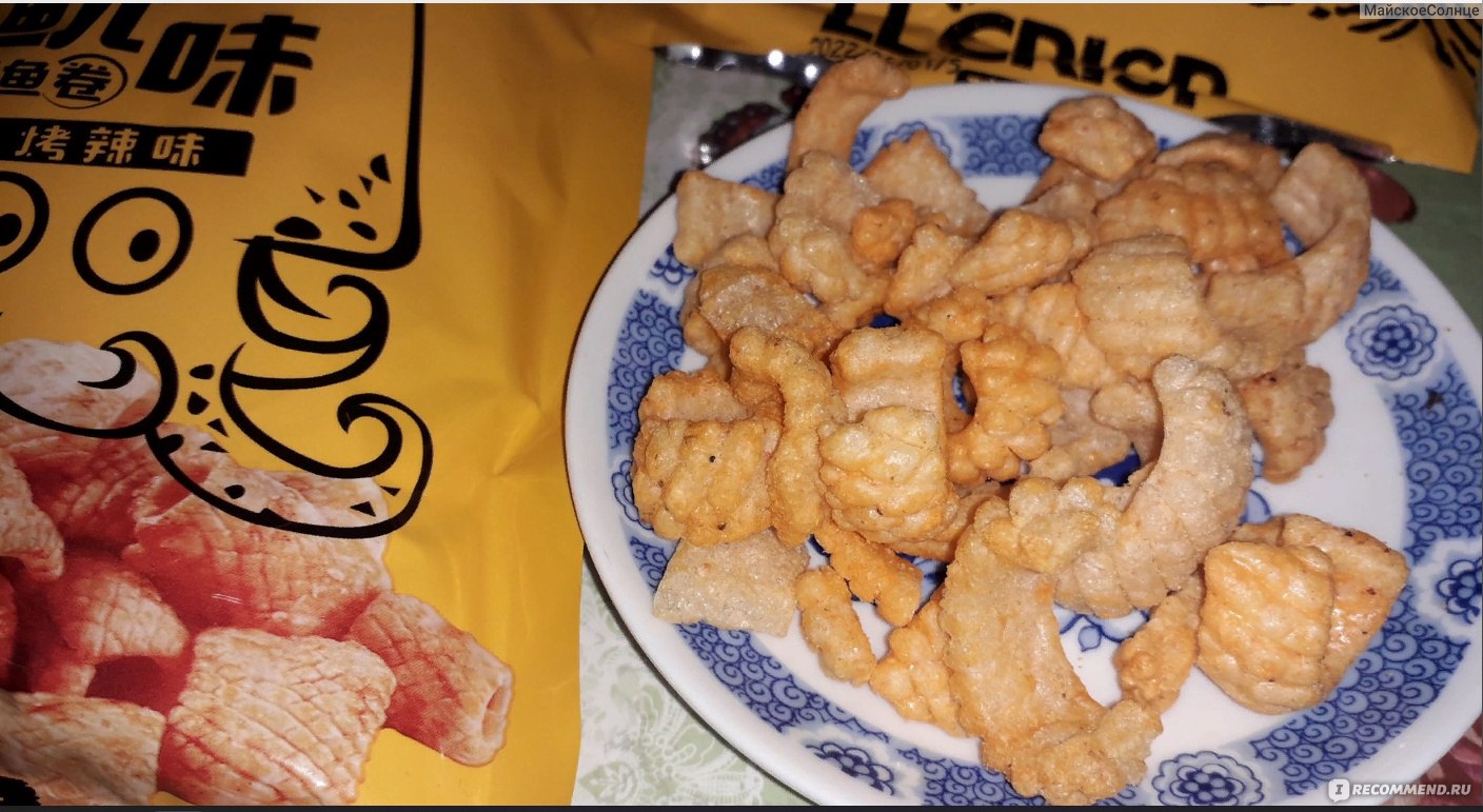 Чипсы Taste Division Squid Chips Жареный хрустящий ролл со вкусом Кальмара,  32гр. - «Чипсы-роллы полукольца хрустящие.» | отзывы