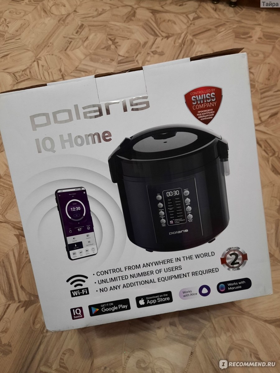 Мультиварка Polaris PMC 0521 IQ Home - «Мультиварка POLARIS IQ HOME -  разнообразие программ, быстрый нагрев, стильный дизайн и дистанционное  управление.» | отзывы