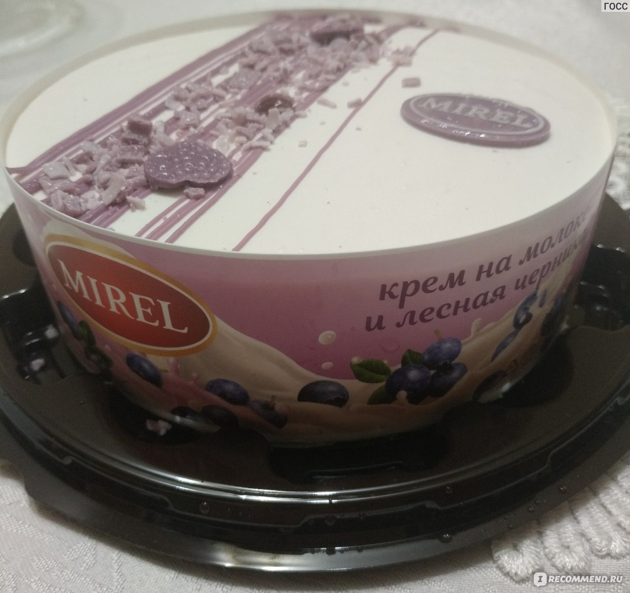 Торт Мирель черничное молоко