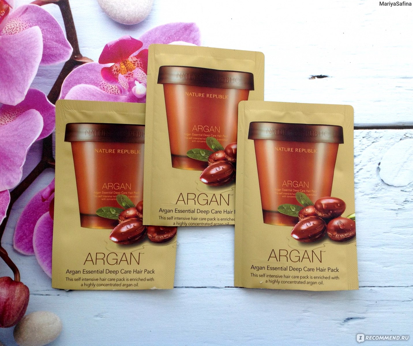 Маска для волос argan essential deep care hair pack nature republic