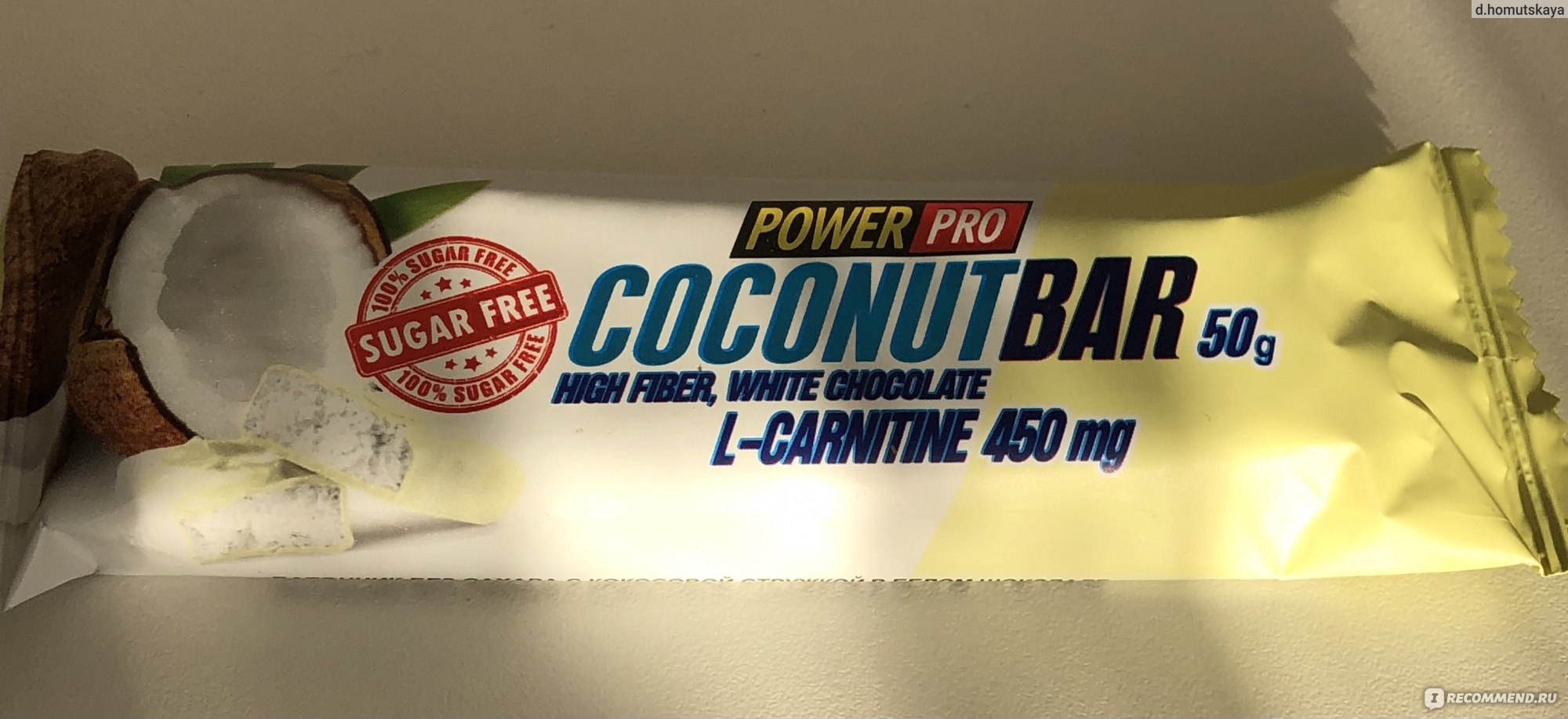 Батончик Power Pro без сахара с кокосовой стружкой - «Райское ...