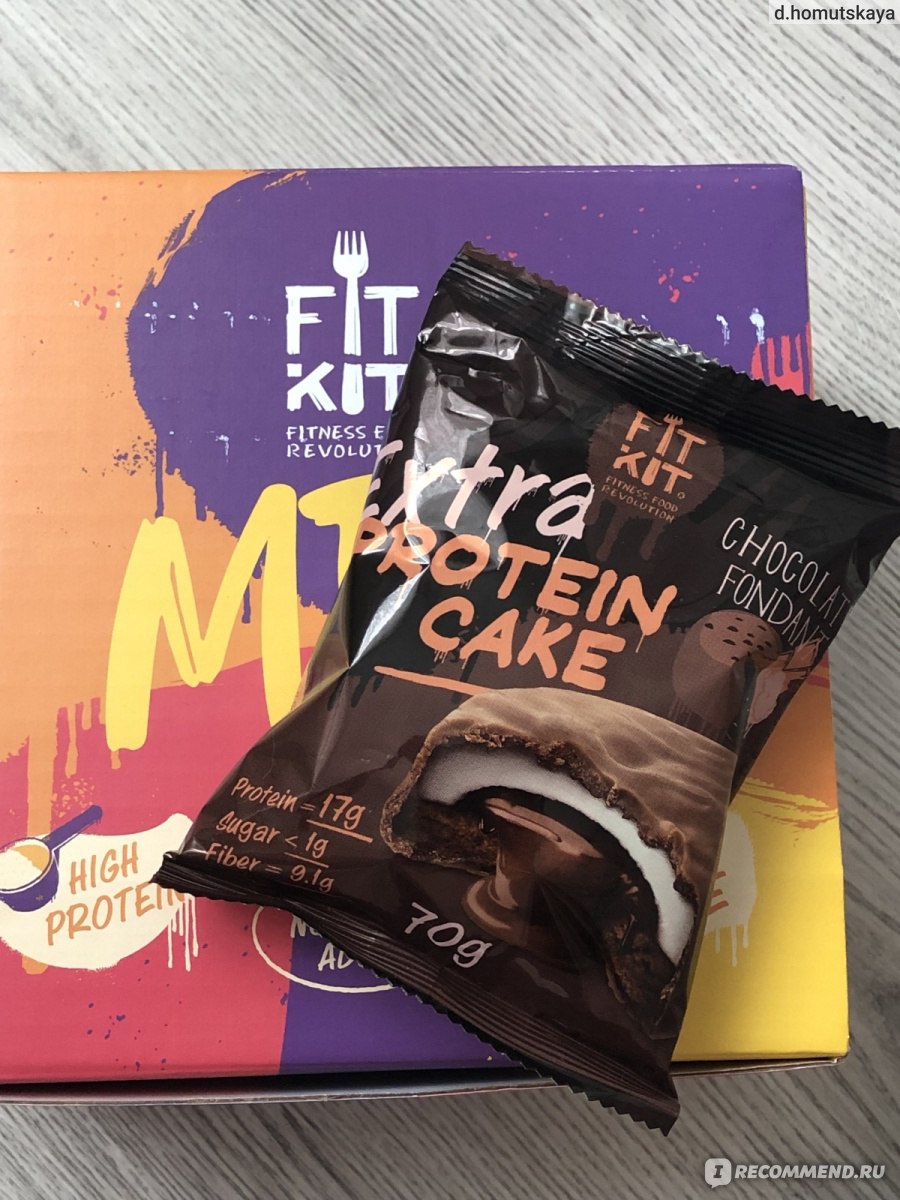 Протеиновое печенье Fit Kit Extra protein cake “chocolate fondant” -  «Вкуснейшие протеиновые печеньки» | отзывы