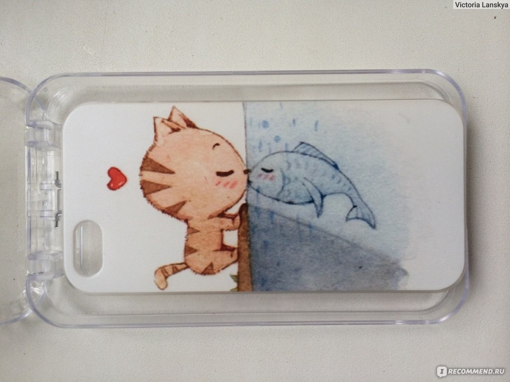 Чехол для мобильного Aliexpress Cat Kiss Fish Dull Polish Embossment Back  Cover Case for iPhone 5/5S Free Shipping - «Красивый и милый чехол » |  отзывы