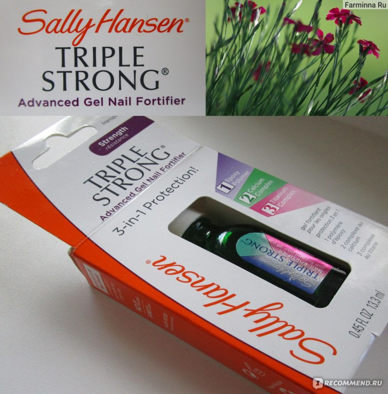 Средство для укрепления ногтей тройного действия Sally Hansen Triple Strong фото