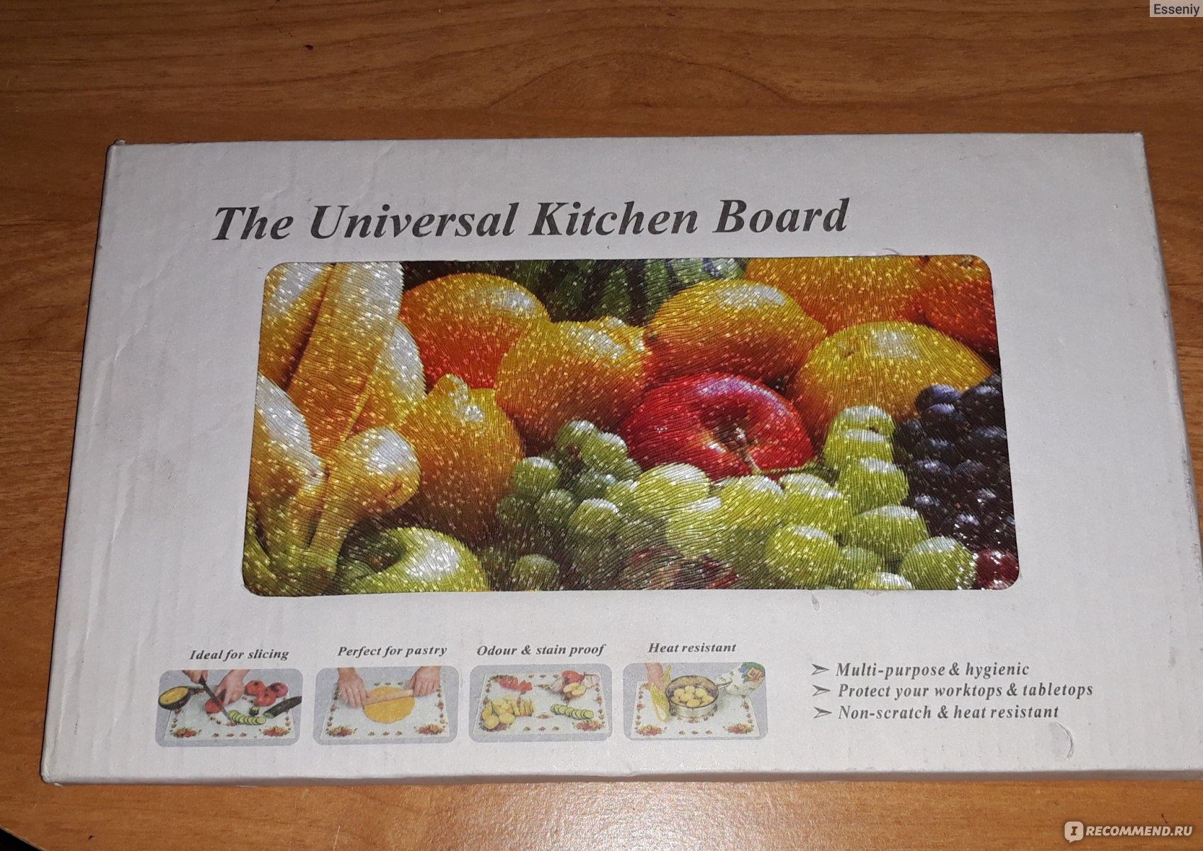 Доска The Universal Kitchen Board из закаленного стекла - «🥝🍉🥑 .