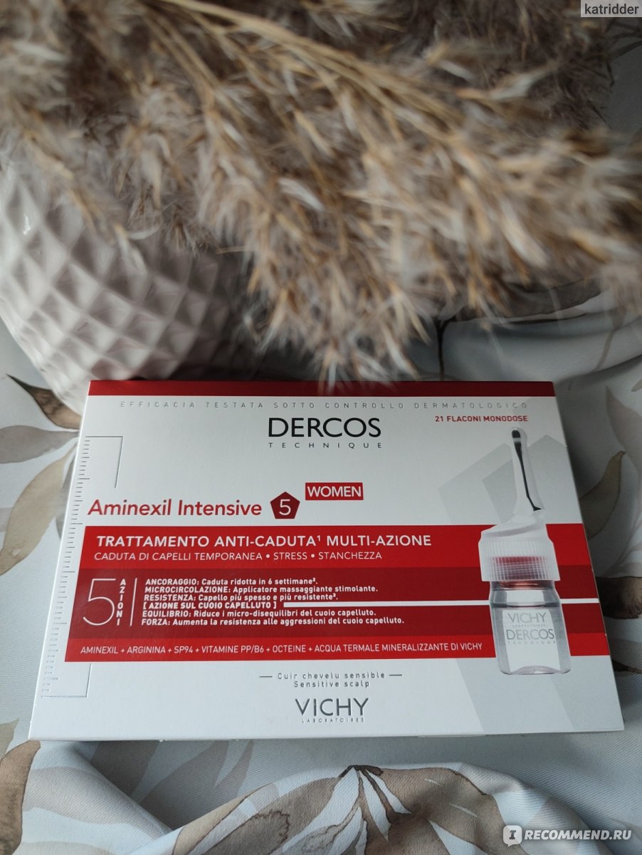 Средство от выпадения волос Vichy Dercos aminexil intensive 5 для женщин -  «Спасения волос и мой опыт» | отзывы