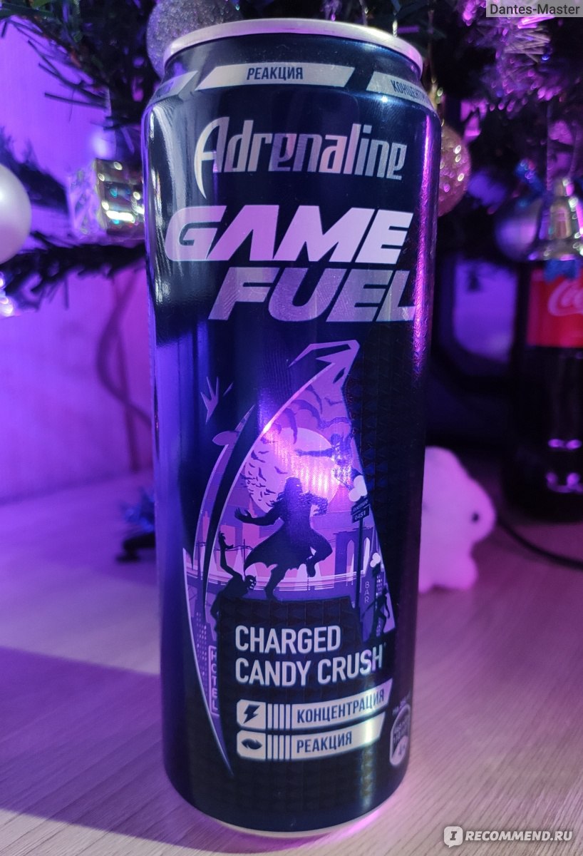 Энергетический напиток Adrenaline Rush Game Fuel Charged Candy - «Базовый  по вкусу энергетик в банке с игровым дизайном» | отзывы