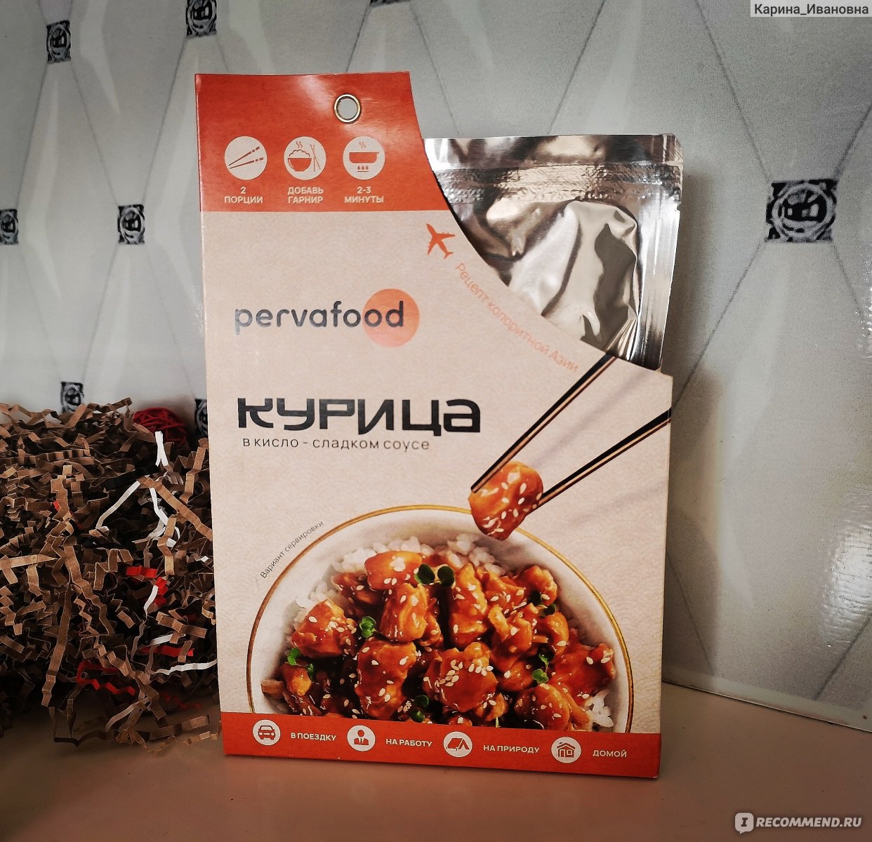 Готовые блюда Pervafood Курица в кисло-сладком соусе - «Ароматное блюдо  китайской кухни буквально за несколько минут, нужно только добавить  гарнир✨Pervafood Курица в кисло-сладком соусе✨Хороший вариант для быстрого  и интересного обеда или ужина» |