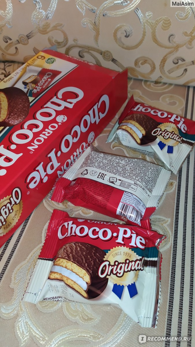 Классические чокопайки "Orion Choco Pie Original"