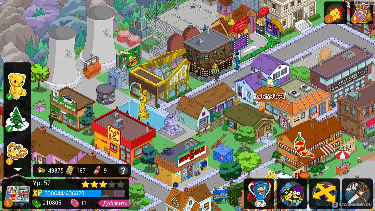 The Simpsons Tapped Out, Спрингфилд - «Краткая инструкция по игре или как  занять себя на энное количество времени)» | отзывы