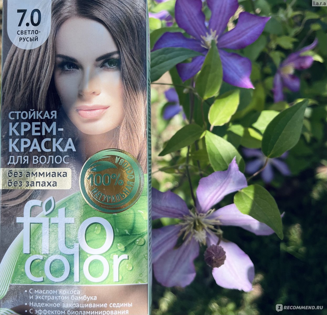 Стойкая крем-краска для волос Fito Color без аммиака без запаха - «Краска  fito color тон 7.0 Светло-русый и тон 3.0 Темный каштан на седых волосах.  Видимые плюсы и минусы безаммиачной краски» | отзывы