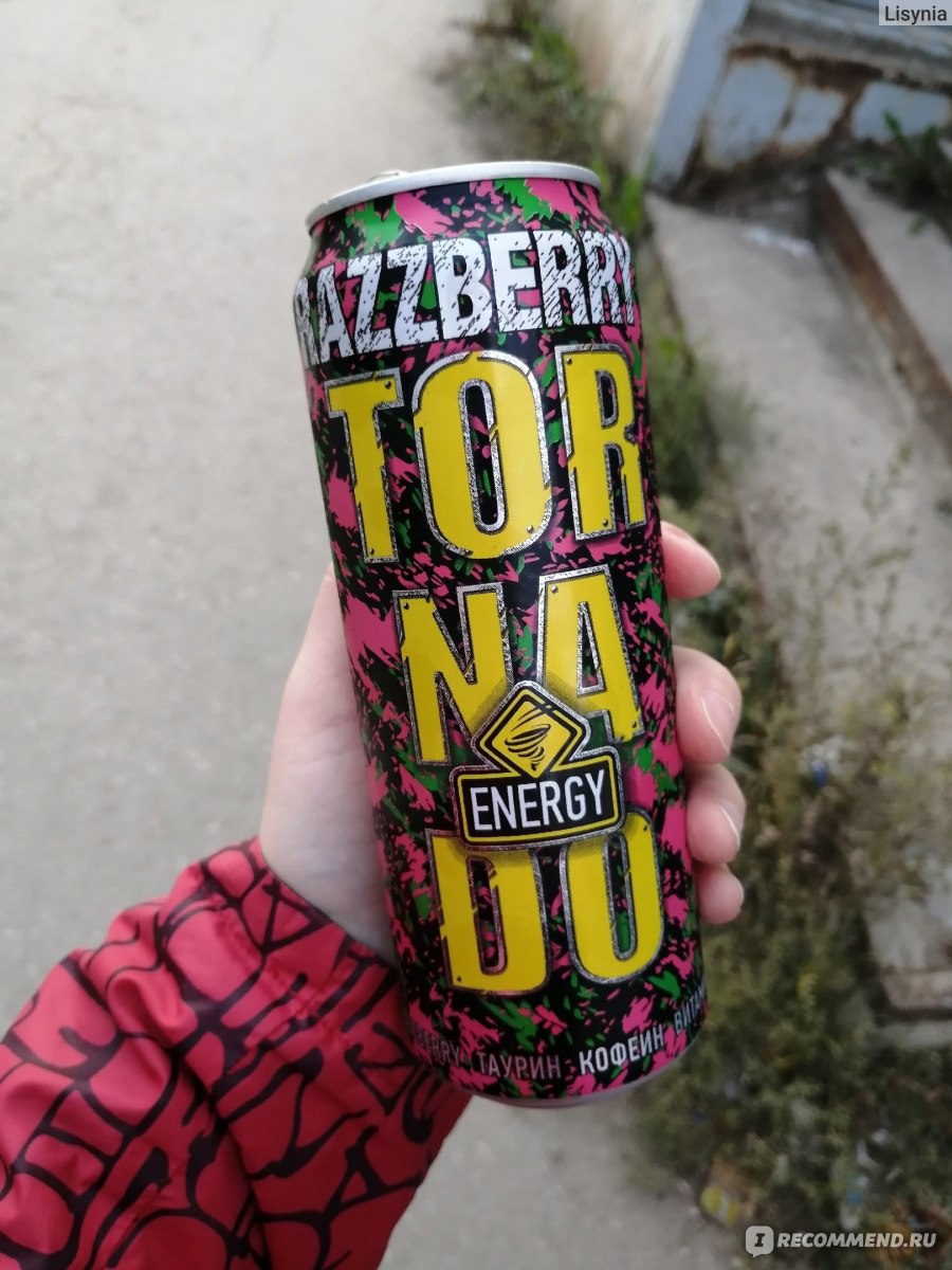 Энергетический напиток Tornado Energy Razzberry - «Вкусно, вредно, не  эффективно. Но вкус малины реально малиновый! Ради этого стоит попробовать»  | отзывы