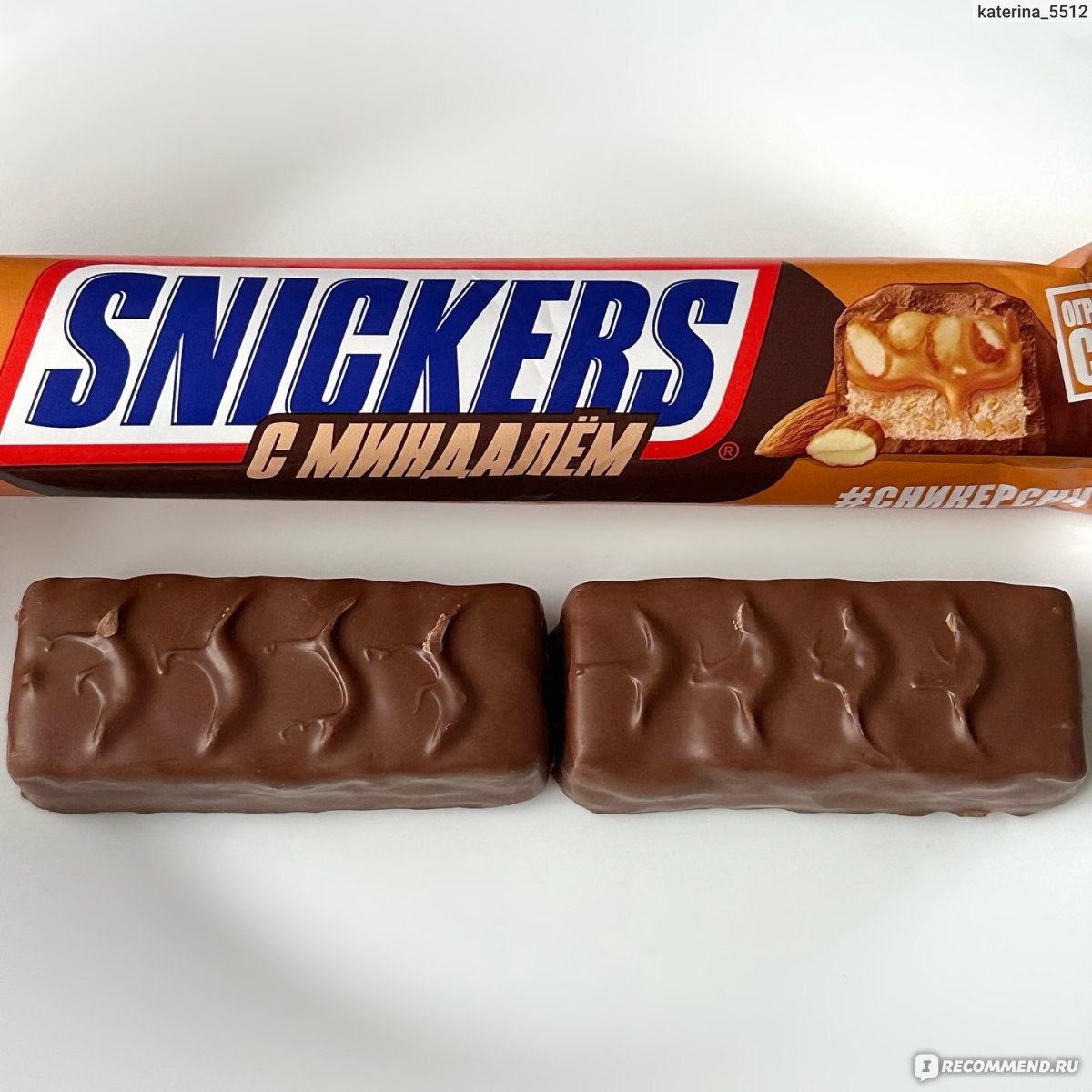 Шоколадный батончик SNICKERS с миндалём 81г. - «Лучший из Snickers! ️🫶🏻 ...
