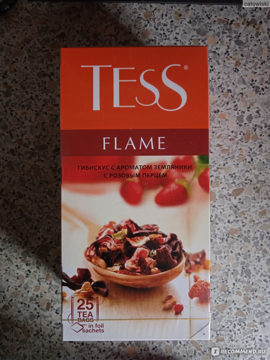 Чай Tess flame гибискус с ароматом земляники и розовым перцем - «Не чай, а  вкуснейший напиток на основе гибискуса» | отзывы