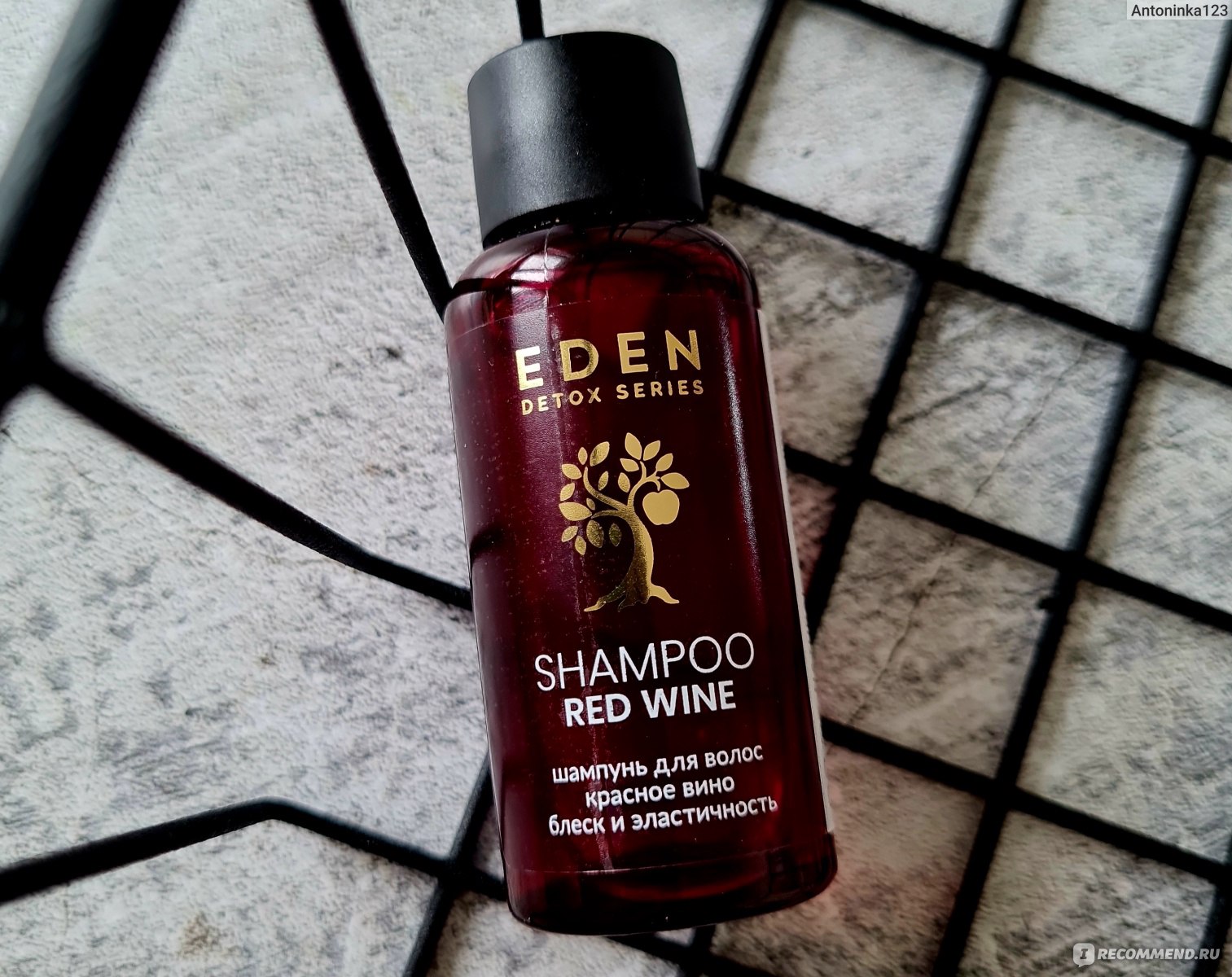 Шампунь EDEN для волос блеск и эластичность DETOX Red Wine с кератином ...