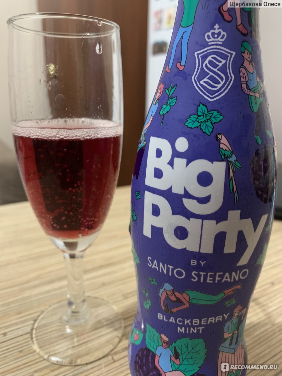Слабоалкогольный напиток Santo Stefano Big Party ежевика/мята 5% ...