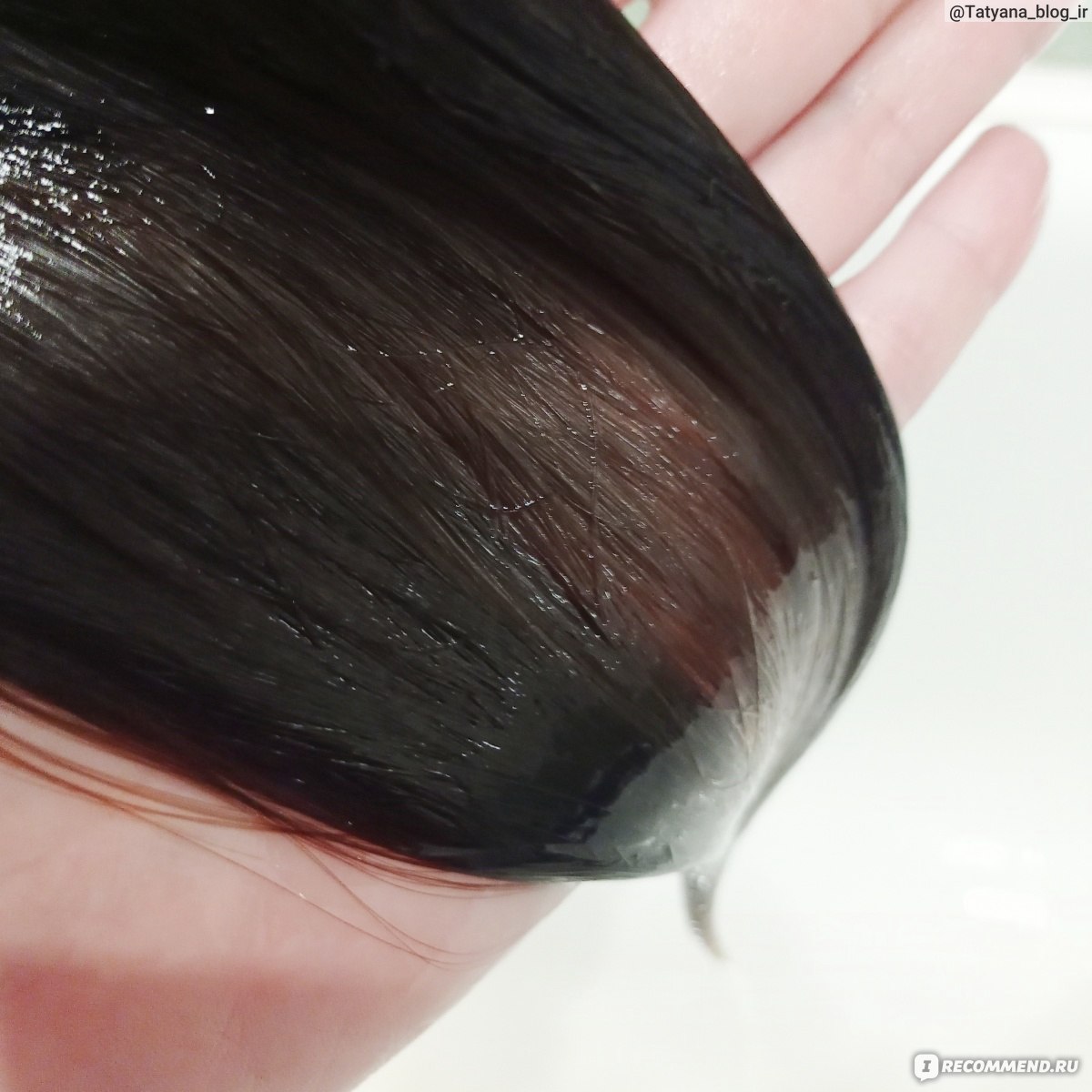 Волосы после применения филлера для волос.